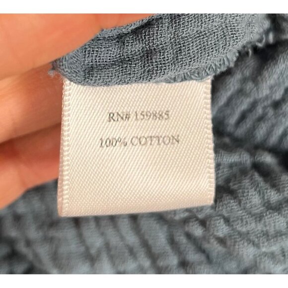 BOBI Drawstring‎ Easy Romper in Beach Gauze sz L Blue Stone - Picture 10 of 11